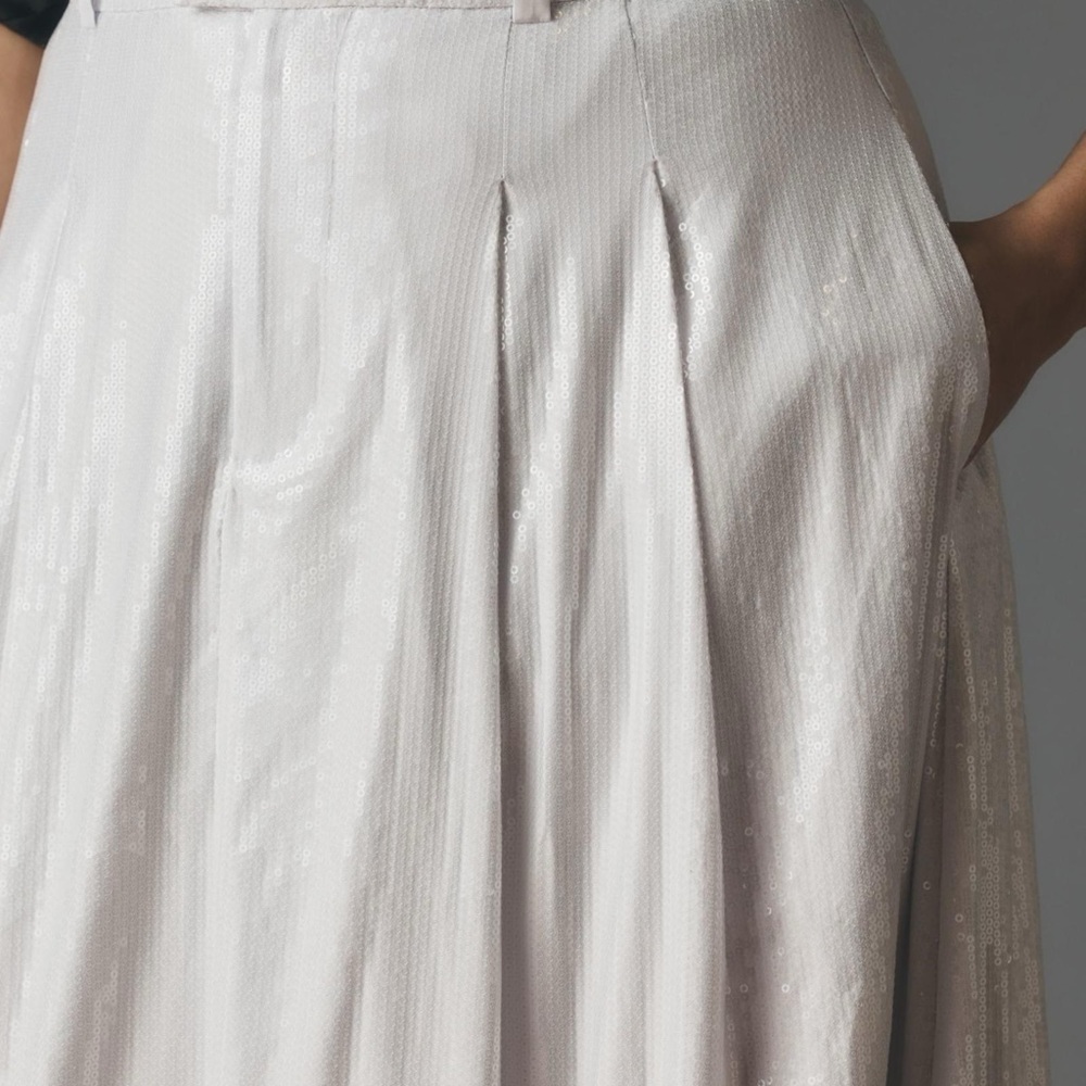 Anthropologie The Avery Pleated Maxi Skirt by Maeve: Sequin Edition NWT - Picture 3 of 9